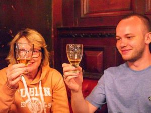 Dublin Whiskey Tours - Enjoying Irish Whiskey at Bowes Whiskey Bar